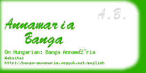 annamaria banga business card